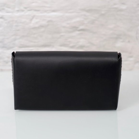 The Clutch in Satin Black Leather - glove clutch, handcrafted, stunning! - Picture 11 of 16